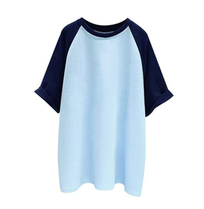 เสื้อยืดคอตตอนหนาพิมพ์โลโก้ได้ตามต้องการ สไตล์ยูนิเซ็กส์ ทรงปกติ พิมพ์โลโก้แบบเรียบง่าย ดีไซน์คัลเลอร์บล็อกคุณภาพสูง - Product Image 6