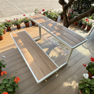 Banco <span class=keywords><strong>de</strong></span> Parque para Exteriores Económico Directo <span class=keywords><strong>de</strong></span> Fábrica, <span class=keywords><strong>de</strong></span> Aluminio y Madera Compuesta, Asientos Públicos para Jardín y Calle, Muebles Duraderos en Oferta - Product Image 6