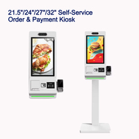 32 Zoll Freistehender PC Android Selbstbedienungs-Zahlungskiosk Touch-Terminal mit Barcode-Leser für Einzelhandel und Gastronomie