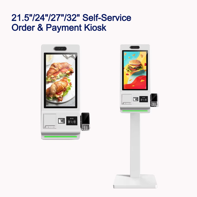 Floor Standing PC Android Self Service Payment Kiosk Touch Screen Payment Terminal with Barcode Reader for Retail Restaurant