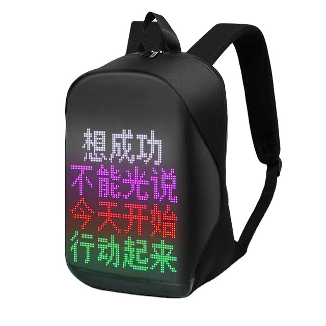 Newest APP Control Smart  Walking Advertising Led Backpack Programmable DIY Dynamic LED Display Backpack