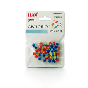 Perline a strisce Ilan Abalorio da 8 mm per la creazione di gioielli - Product Image 2