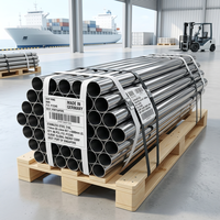Tuyau rond en acier à paroi mince de 25 mm DE * 0,8 mm de mur d'acier * 6 m, tube creux pour échafaudage de construction et serre, directement de l'usine, conforme ASTM