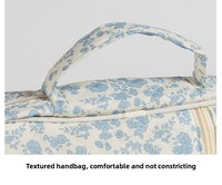 Housse de Bible matelassée en coton à motif floral avec logo personnalisé pour femme, petite pochette de rangement portable, sac fourre-tout anti-poussière avec fermeture éclair pour livre de prières