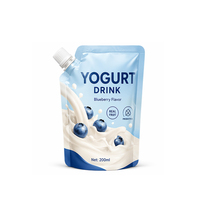 Pochettes souples personnalisées écologiques en plastique de qualité alimentaire 100ml 250ml pour jus de fruits ananas mangue biologique, lait, boissons liquides et café avec bec verseur