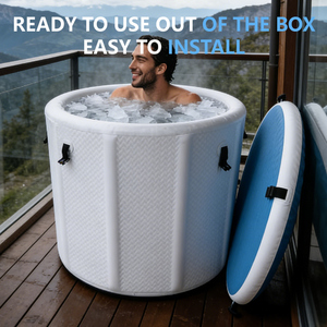 Baignoire à glace gonflable portable <span class=keywords><strong>en</strong></span> PVC pour l'<span class=keywords><strong>extérieur</strong></span>, pour les athlètes de la salle de sport, récupération par immersion froide, 80x100cm, 95 gallons, utilisation <span class=keywords><strong>en</strong></span> <span class=keywords><strong>spa</strong></span> de massage - Product Image 6