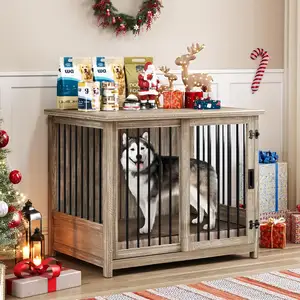 Сверхмощный декоративный домик для домашних животных с боковым концом стол для собак, домашняя собачья мебель для больших собак