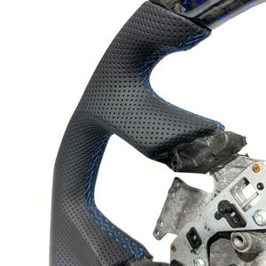 พวงมาลัยคาร์บอนไฟเบอร์สีน้ำเงินสำหรับ <span class=keywords><strong>Ford</strong></span> Xr6 Fg Mk2 พวงมาลัยสำหรับ Falcon FG FGX XR8 <span class=keywords><strong>Ford</strong></span> Falcon หุ้มหนังแบบเจาะรู - Product Image 5
