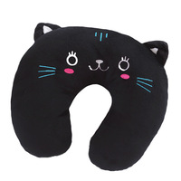 Oreiller de voyage personnalisé pour enfants, oreiller de nuque en forme de U avec motif animal de dessin animé, coussin animal en peluche, cadeau pour enfants