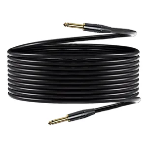 Mono 6.35 mm Jack Plug 1/4" TS Cable Unbalanced Guitar Patch Cords 6.35mm Instrument Audio Cable
