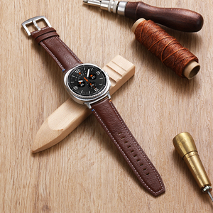 <span class=keywords><strong>Bracelet</strong></span> de montre en <span class=keywords><strong>cuir</strong></span> véritable Crazy Horse personnalisé pour <span class=keywords><strong>Samsung</strong></span> <span class=keywords><strong>Galaxy</strong></span> <span class=keywords><strong>Watch</strong></span> 8 Classic 44 mm 40 mm, <span class=keywords><strong>bracelet</strong></span> rétro fait main - Product Image 6
