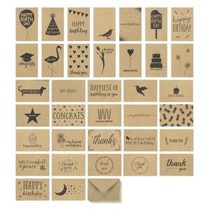 Nouveau produit Myway, cartes de vœux personnalisées avec logo, cartes d'invitation de <span class=keywords><strong>mariage</strong></span>, papier kraft, carte de vœux personnalisée - Product Image 5