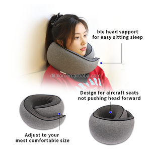 Almohada de viaje en forma de U ajustable, soporte de cuello de espuma viscoelástica, Protector de cuello lavable para avión, coche, sueño y descanso - Product Image 6