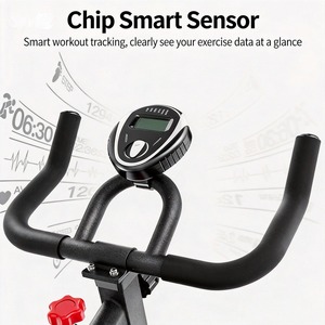 Vélo de spinning professionnel en acier robuste à entraînement par courroie silencieux, réglable, avec écran LCD à double protection pour studio de fitness - Product Image 6