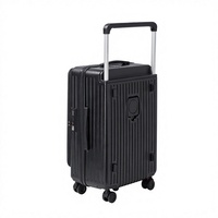 Valise rigide à poignée large pour PC, marque privée, OEM ODM, serrure TSA, logo personnalisé, 4 roues pivotantes, valise de voyage