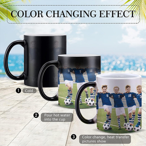 Cấp Thực Phẩm Tái Sử Dụng Nhiệt Màu Sắc Nhạy Cảm Thay Đổi Cốc Xách Tay 11Oz Thăng Hoa Trống Ma Thuật Cup Matte Gốm Cốc Cà Phê - Product Image 6