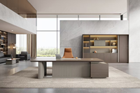Scrivania Direzionale di Lusso in Legno Massello - Arredamento Commerciale Elegante, Modulare e Multifunzionale con Garanzia di 3 Anni
