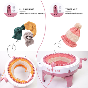 Machine à Tricoter Circulaire Automatique SENTRO 40 <span class=keywords><strong>Aiguilles</strong></span> pour <span class=keywords><strong>Chaussettes</strong></span>, Gants, et Ourdissage Crochet, avec Laines, Outil de Tissage Bricolage à Domicile - Product Image 5