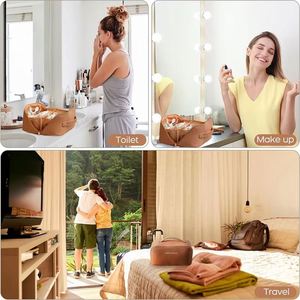 Sac cosmétique très vendu, grande capacité, imperméable, en PU, pour pinceaux, outils de beauté, cadeaux pour femmes, organiseur de maquillage portable pour les voyages - Product Image 6