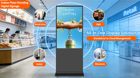 Kiosque d'affichage numérique LCD portable de 32 pouces avec écran tactile, système de gestion CMS, contrôle à distance, Android, pour centre commercial