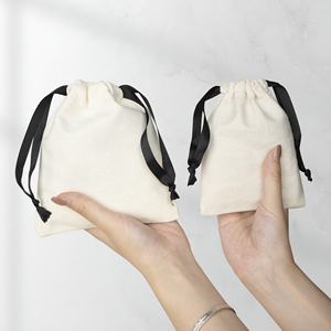 Mới nhất xu hướng tùy chỉnh in logo dây rút vải <span class=keywords><strong>Fancy</strong></span> tái chế Hữu Cơ tinh khiết túi bụi với Strings On Sale - Product Image 6