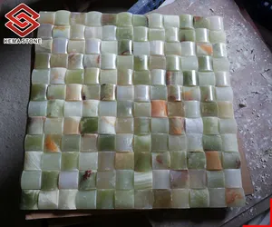 Luxury Natural Green Onyx Mosaic for Interior Wall Tiles