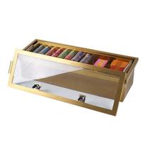 YH 68/76cm Double Couche De Luxe En Métal Titane 2 Verrouillables Table de Jeu Jetons de Poker Plateau Avec Couvercle En Acrylique