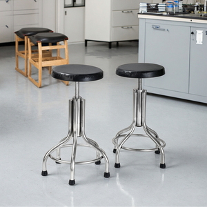 Dày Thép Không Gỉ Cao Phân Xoay Y Tá Phẫu Thuật Phân Thanh Phòng Thí Nghiệm Xoắn Ốc Nâng Ghế Vật Liệu Kim Loại - Product Image 5