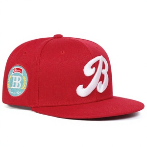 Gorras de Béisbol Hip Hop Unisex al por Mayor, 6 Paneles, 100% Algodón, Bordadas, Ajustables, con Visera Plana y Cierre a Presión - Product Image 6
