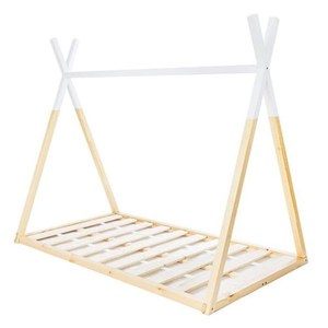 Lit enfant en bois, design moderne, démontable, bois naturel, meubles de chambre pour enfants - Product Image 3