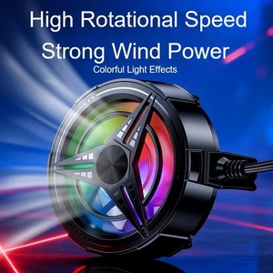 Ventilador USB RGB con Clip para Teléfono, Turbo, Viento Fuerte, Bajo Ruido, Portátil, Radiador para Teléfono, Ventilador de Refrigeración para Transmisión en Vivo - Product Image 4