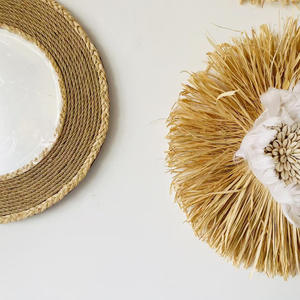 Décoration murale d'arrière-plan <span class=keywords><strong>Raphia</strong></span> Herbe Pendentif en paille japonaise Célèbre Salon Tenture murale Maison Art Déco Abstrait Lavable - Product Image 4