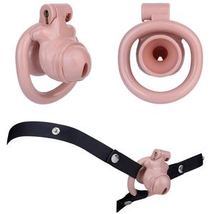 Jaula de castidad negativa invertida FRRK con correa de cinturón de castidad, jaula de castidad con forma de pene, juguetes sexuales para adultos SM, venta al por mayor de fábrica. - Product Image 1