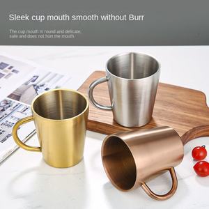 כוס בירה בסגנון קוריאני 304 נירוסטה כפולה שכבתית בידוד ואקום עיצוב כידון ספל קפה - Product Image 3