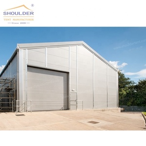 Tente de stockage étanche en entrepôt, tissu PE robuste avec cadre en acier, grand abri industriel pour la protection des marchandises - Product Image 2