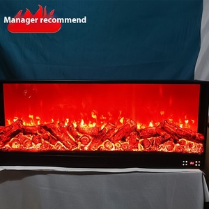 <span class=keywords><strong>Chimenea</strong></span> electrónica interior eléctrica con llama de metal base decorativa y simulación de leña <span class=keywords><strong>para</strong></span> uso doméstico - Product Image 3