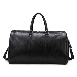 Unisex PU Leather Yoga Gym Bag Zipper Foldable Water-Resistant 20-35L Single Shoulder Travel Duffel MultiFunctional Outdoor - Product Image 6