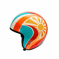 Casque de moto vintage unisexe demi-face, look rétro classique, personnalisable pour hommes et femmes, idéal