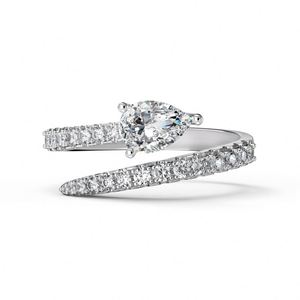 Anillos de Joyería Dylam de Diseño Moderno, Sin Deslustre, Plata de Ley 925, Chapados en Rodio, en Forma de Espiral, con Circonita Cúbica 5A, para Mujer - Product Image 1