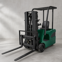 Kleiner Elektro-Gabelstapler mit Lithium-Ionen-Batterie, Vollgummireifen und Hydraulischem Seitenschieber für Logistikzentren