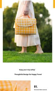 Teppich und Stück Waren Teppich Pad Aktivitäten Picknick Stoff Tragbare wasserdichte Stoff Karierte Camping Decke für Picknick - Product Image 4