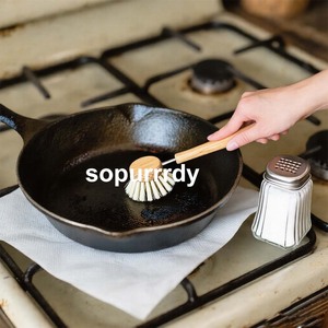 Spazzola per Piatti con Logo Personalizzato, Spazzola Delicata per Pulizia, Spugna Ecologica in Bambù per Cucina, Spazzole per Lavaggio a Zero Sprechi - Product Image 6