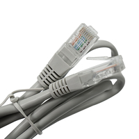 Kabel Jaringan LAN Ethernet Cat5e RJ45 UTP PVC Jacket Abu-abu Panjang Sesuai Pesanan