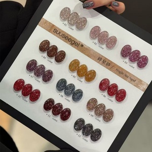 Oferta Especial: Gel de Uñas con Destellos de Diamante en 12 Colores, Súper Brillante, con Tabla de Exhibición para Realzar las Uñas, 15 ml - Product Image 1