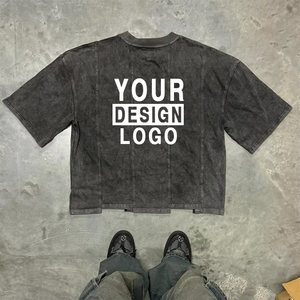 T-shirt Streetwear 100% Coton Haute Qualité, Coupe Oversize, Manches Courtes, Grammage Lourd 200-300 g/m², Vintage, Impression DTG Personnalisée Anti-Boulochage - Product Image 3