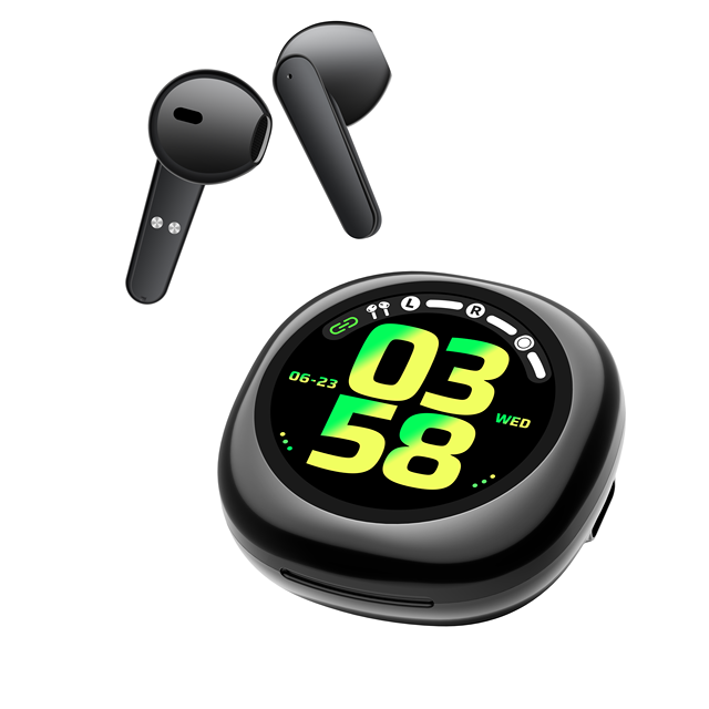 2025 New Trending Tws Earphones ENC Tws AI Translator Blue Tooth Headset With Screen Stereo Wireless Earbuds with Touch Screen