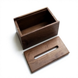 Porta pañuelos de madera de acacia/caucho, diseño moderno, organizador para el hogar, hecho en Vietnam - Product Image 1