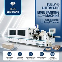 Scieuse-colleuse industrielle pour bords de panneaux de bois avec pot de colle amovible pour la production de meubles sur mesure
