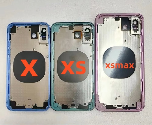 Back Full Housing for Convert Assembly SLIDER Design Rear Cover Glass Flex Cable Parts for for X/XS/11/12/13/14/15 Pro/Max