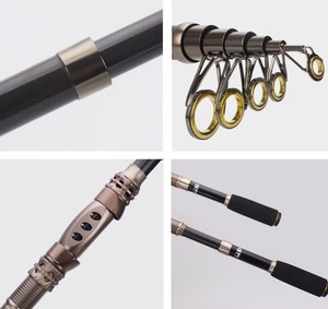 <span class=keywords><strong>Canne</strong></span> à pêche spinning ultralégère de 1.8m/2.1m/2.4m/2.7m/3m ou 3.3m, accessoire télescopique en Fiber de carbone adapté à la carpe - Product Image 3
